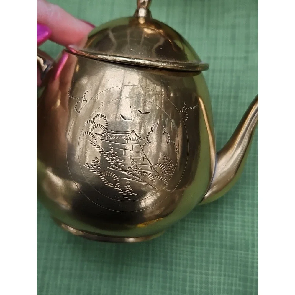 VTG Brass Tea Set 13